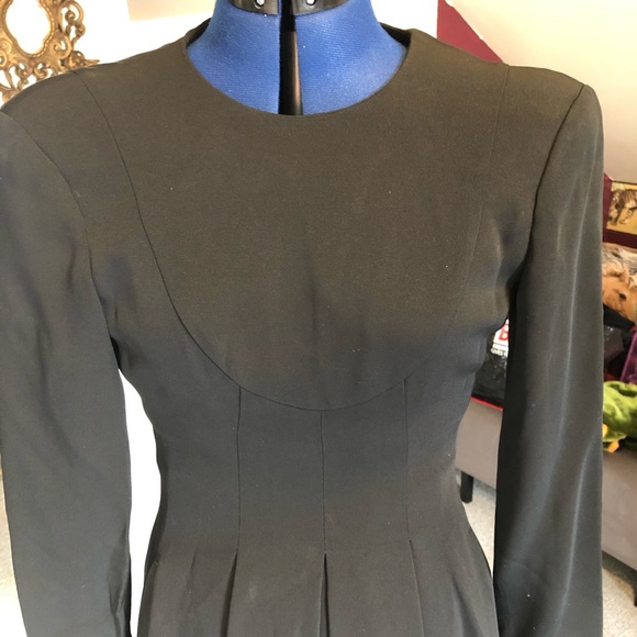 Giorgio Armani long sleeved classic black dress 4 - Picture 5 of 8